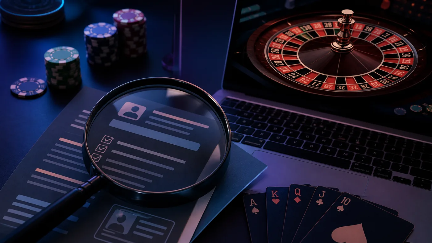 Verificação editorial de identidade e termos em cassino digital